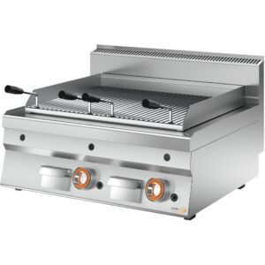 Cookmax Gas-lavasteengrill, 2 zones, met 2 vleesroosters