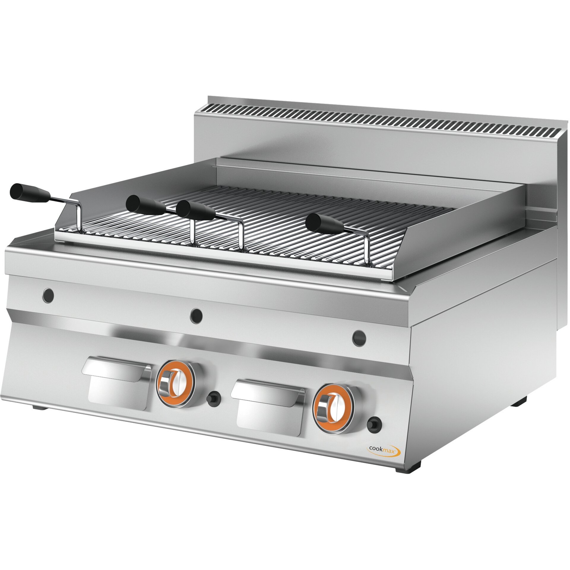 Cookmax Gas-lavasteengrill, 2 zones, met 2 vleesroosters