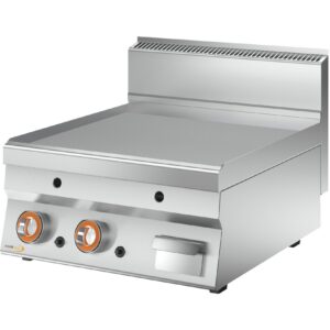 Cookmax Gas-bakplaat, glad, verchroomd 2 verwarmingszones