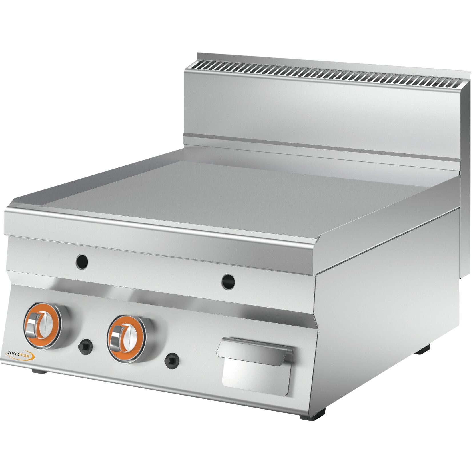 Cookmax Gas-bakplaat, glad, verchroomd 2 verwarmingszones
