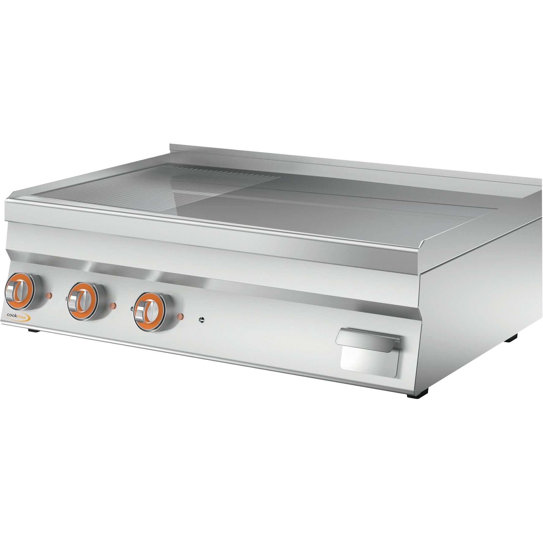 Cookmax Elektrische bakplaat, 2/3 glad + 1/3 gegroefd