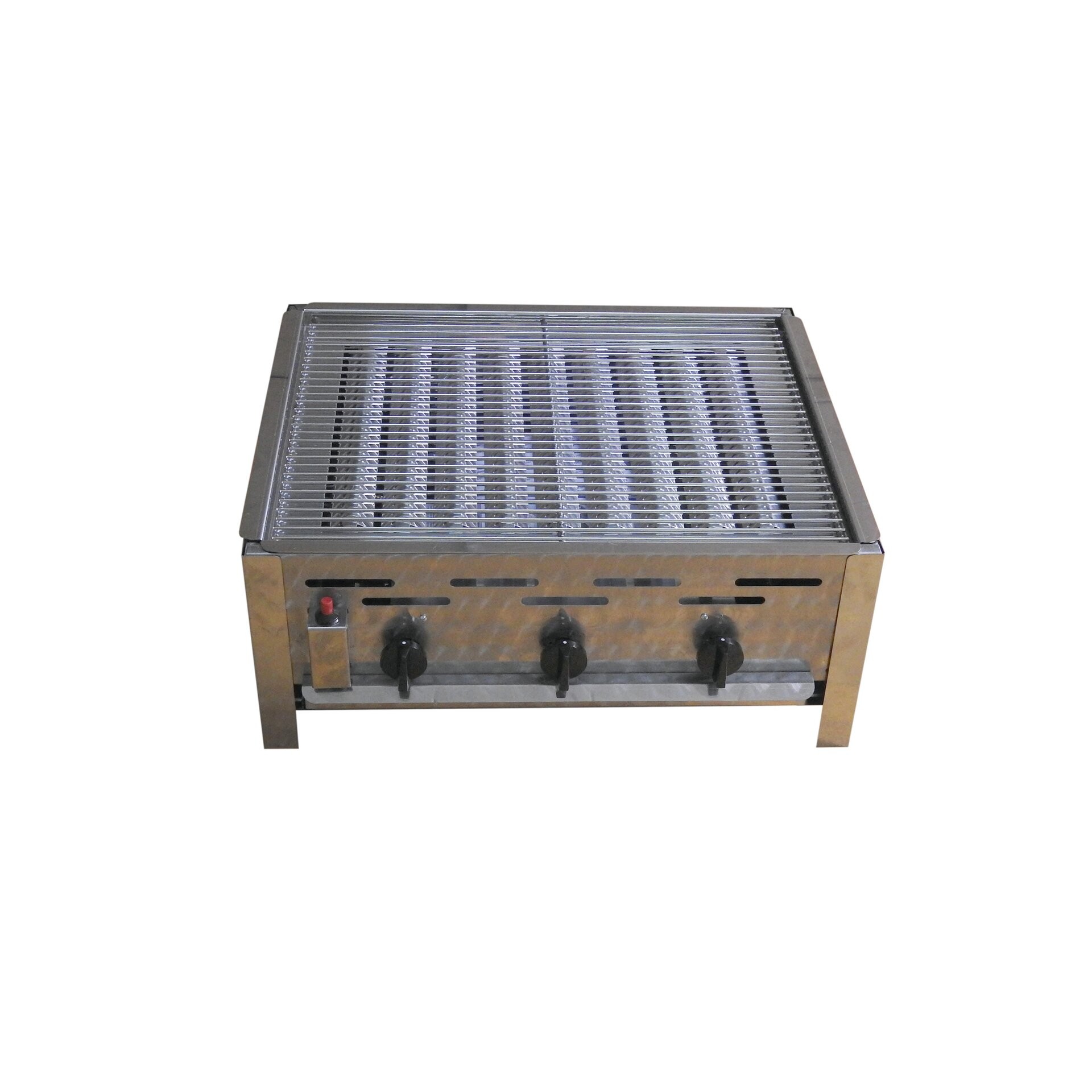 Cookmax Professionele gasgrill 3-pits, met rooster