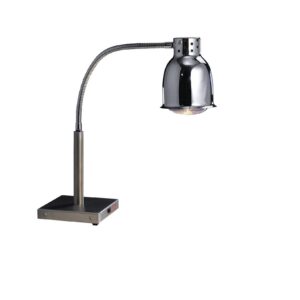 Cookmax Warmtestraler chroom witlicht met voet 250 W ø 175 mm