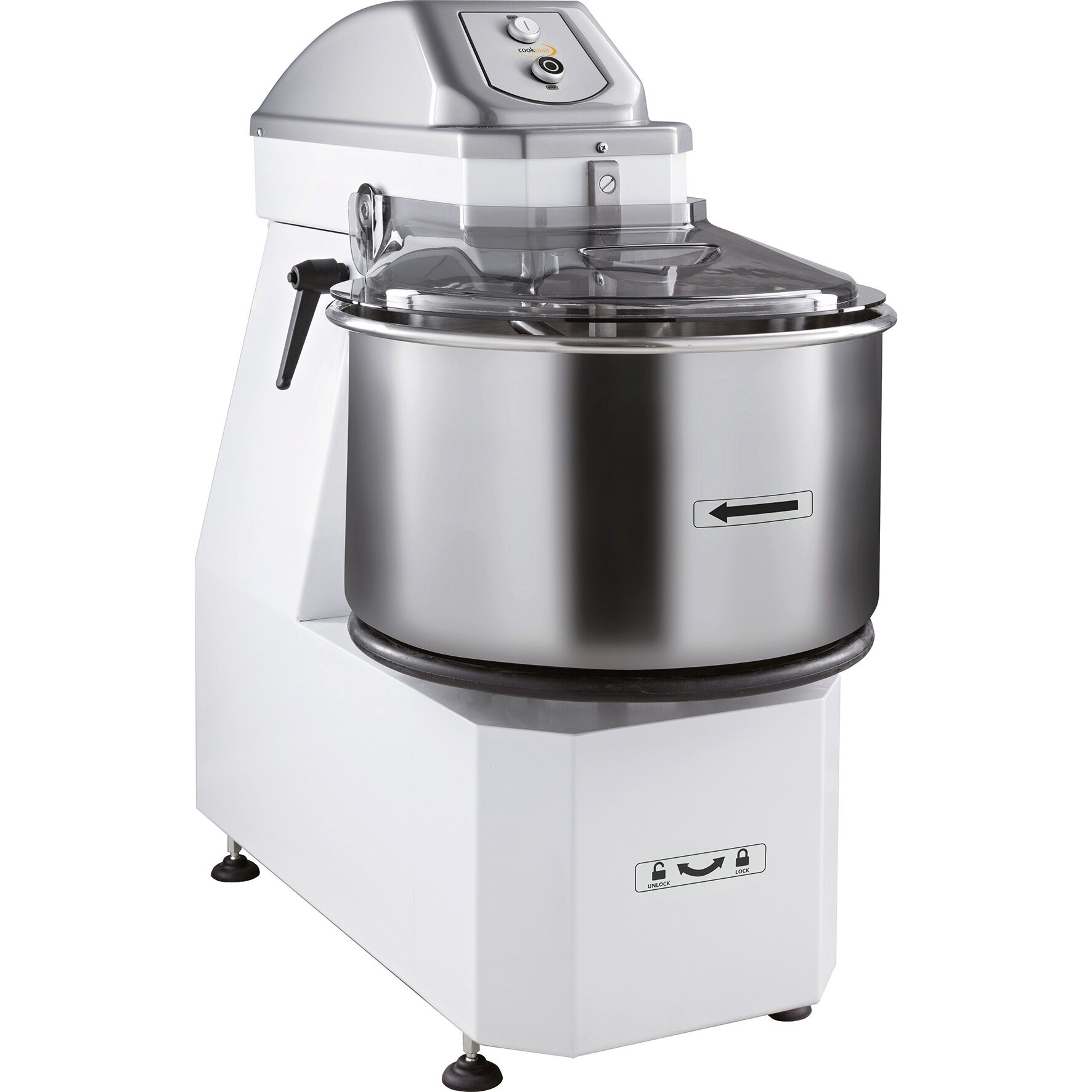 Cookmax Deegkneedmachine voor 25 kg / 32 l met opklapbare kop + uitneembare kom
