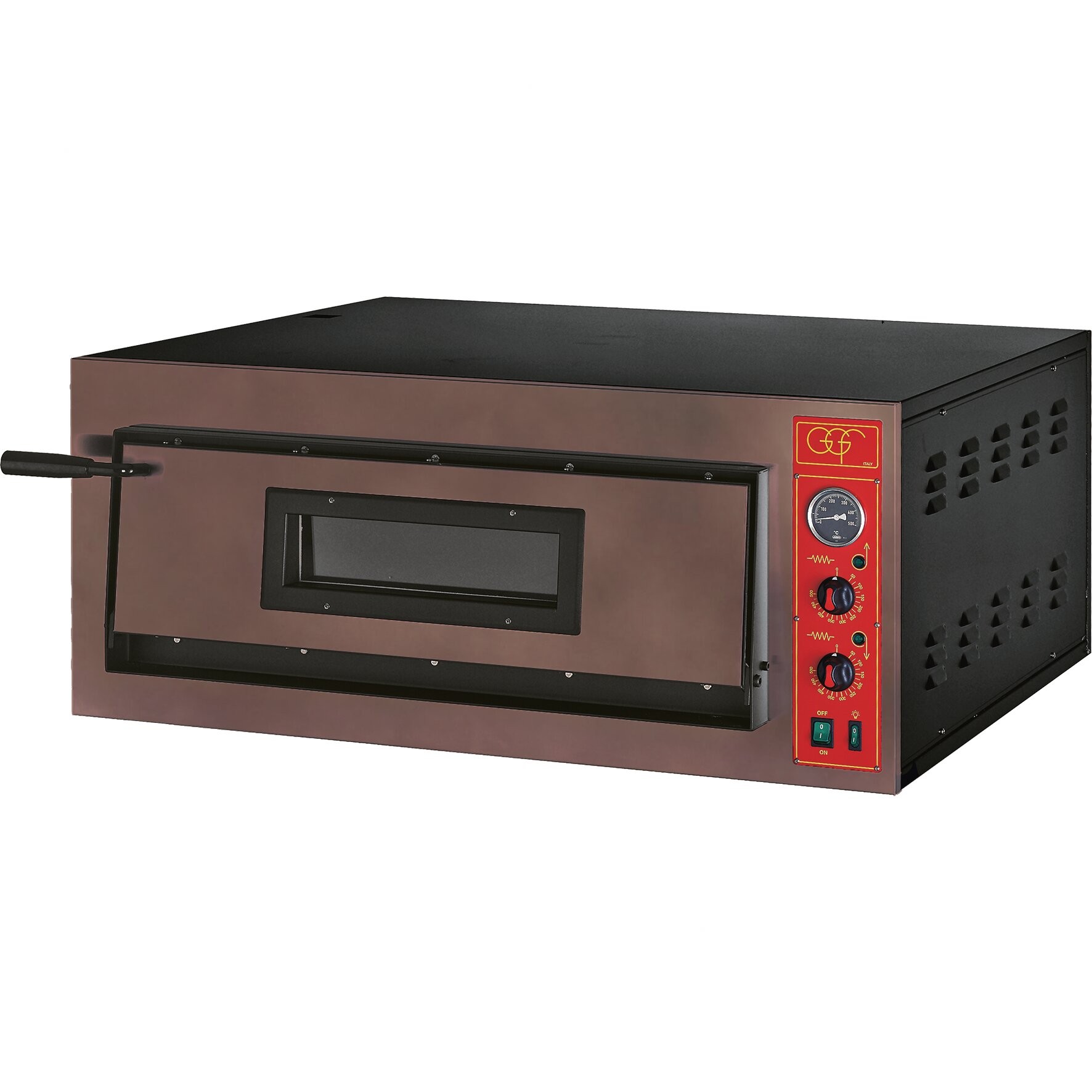 Cookmax Pizzaoven rustiek, 1 bakkamer, voor 4 pizza's ø 360 mm / 1010 x 850 x 420 mm