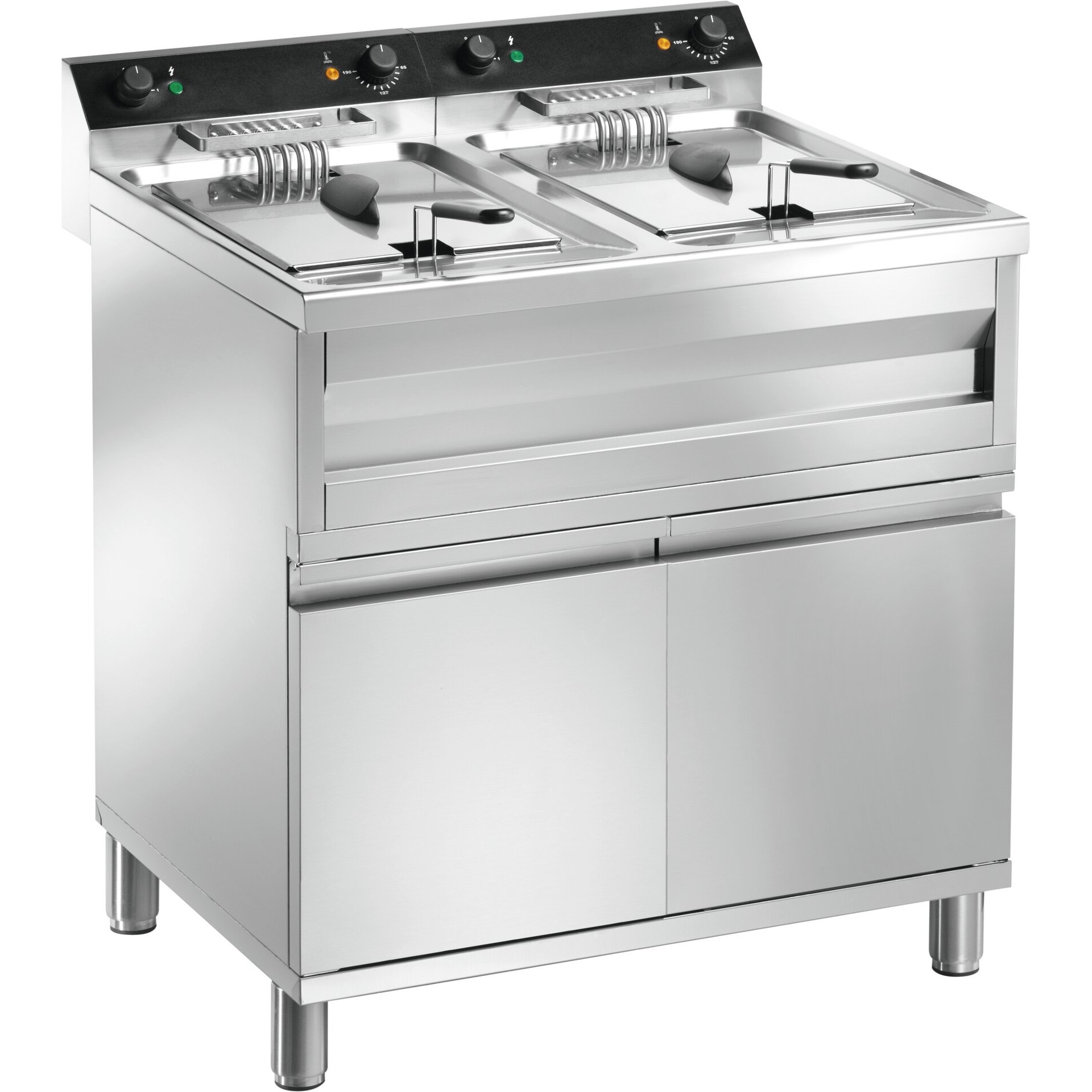 Cookmax Elektrische friteuse 2x 12 l