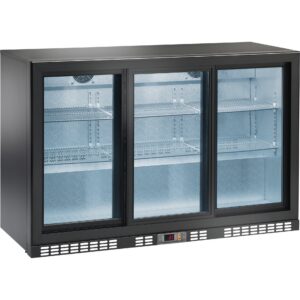 Cookmax Flessenkoelkast 320 l 3 glazen schuifdeuren 6 roosters