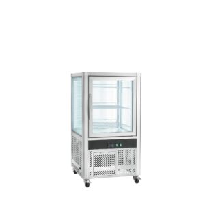Cookmax Show-Koelvitrine Geforceerde koeling 200 l 706 x 706 x 1300 mm