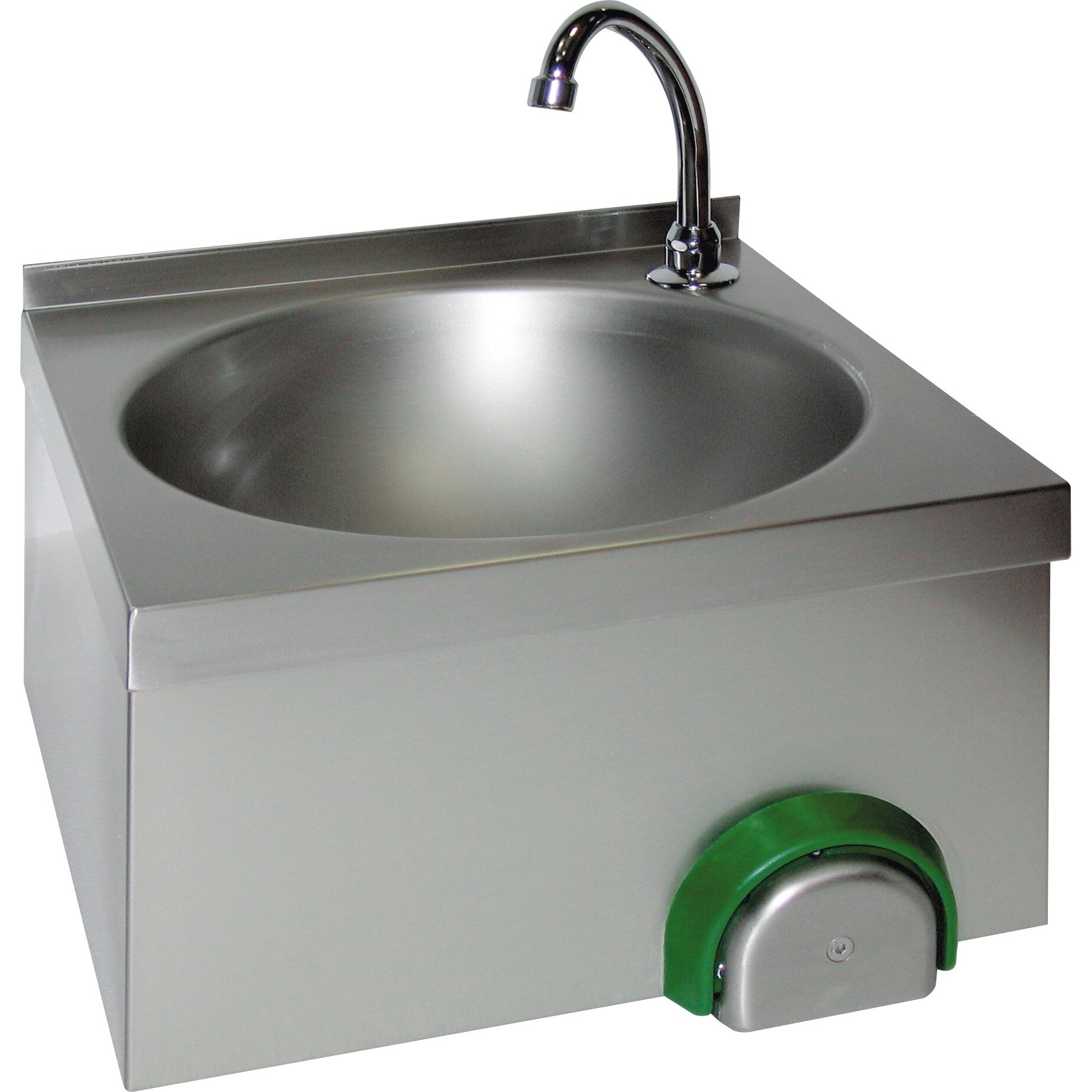 Cookmax Handwasbak hoekig, ovale kom wandmontage 400 x 400 x 240 mm