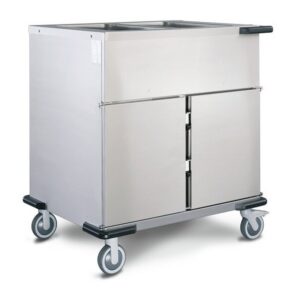 Cookmax Spijzenuitgiftewagen 2 x GN 1/1 met folieverwarming en 2 kastvakken