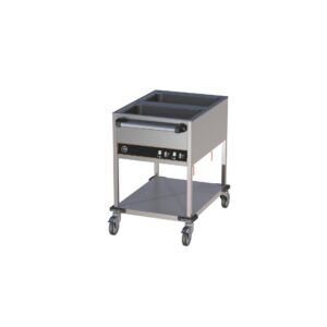 Cookmax Bain-Marie Wagen 2 x GN 1/1 2 Bakken met open onderbouw 650 x 900 x 900 mm