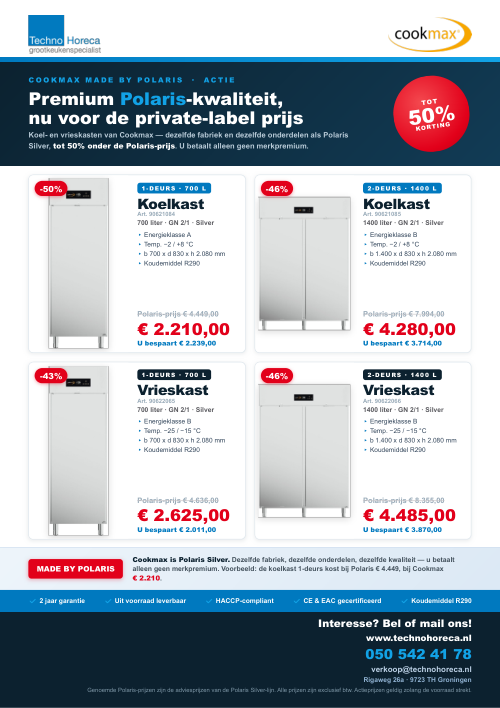 Cookmax actiefolder - Koel- en vriesactie