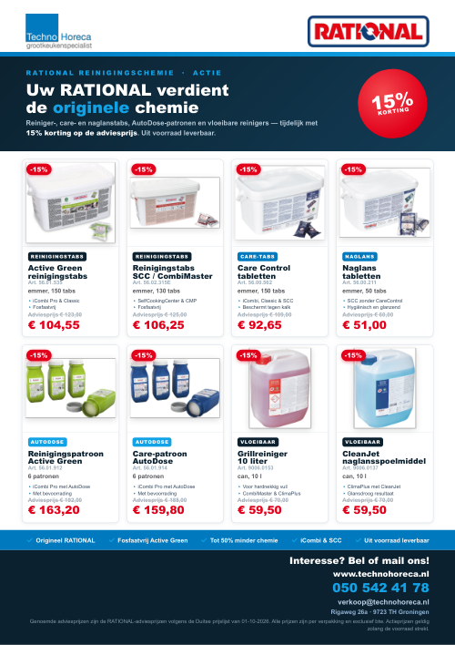 Rational actiefolder - Reinigingschemie-actie