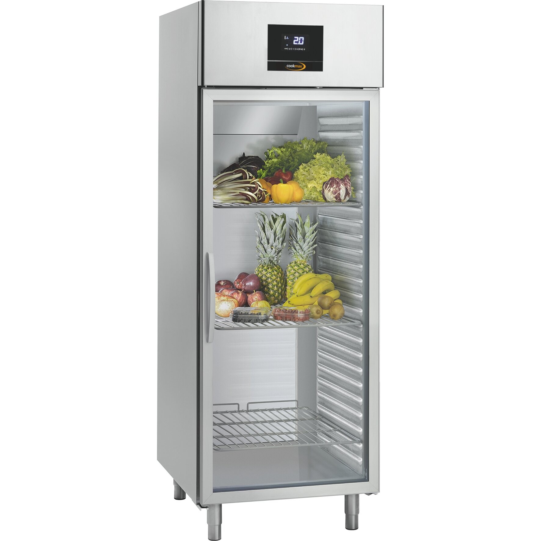 Cookmax Koelkast met glasdeur 700 l GN 2/1, 1 deur