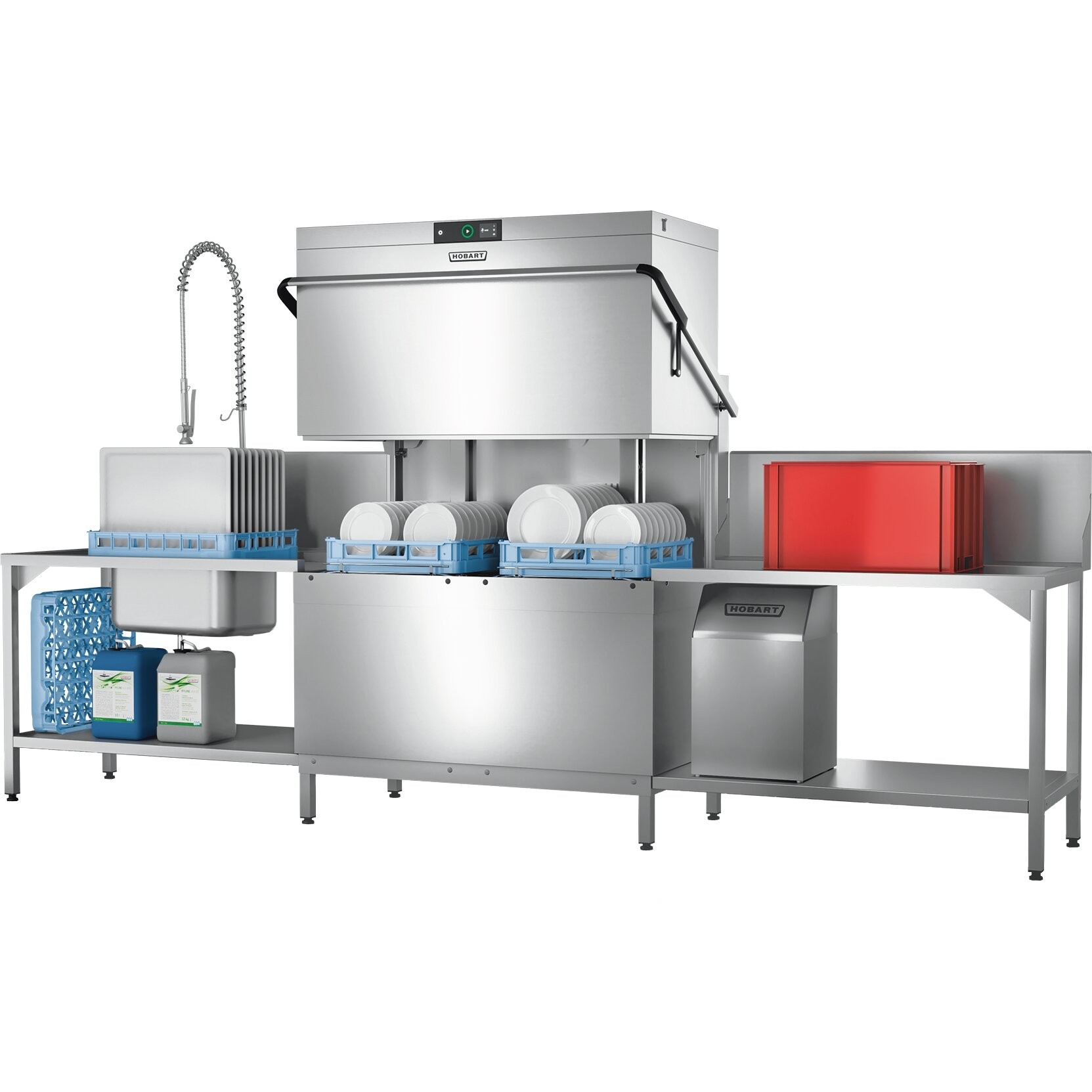 Hobart Dubbele korf doorschuifvaatwasser PROFI AMXT-10C / 500 x 500 mm