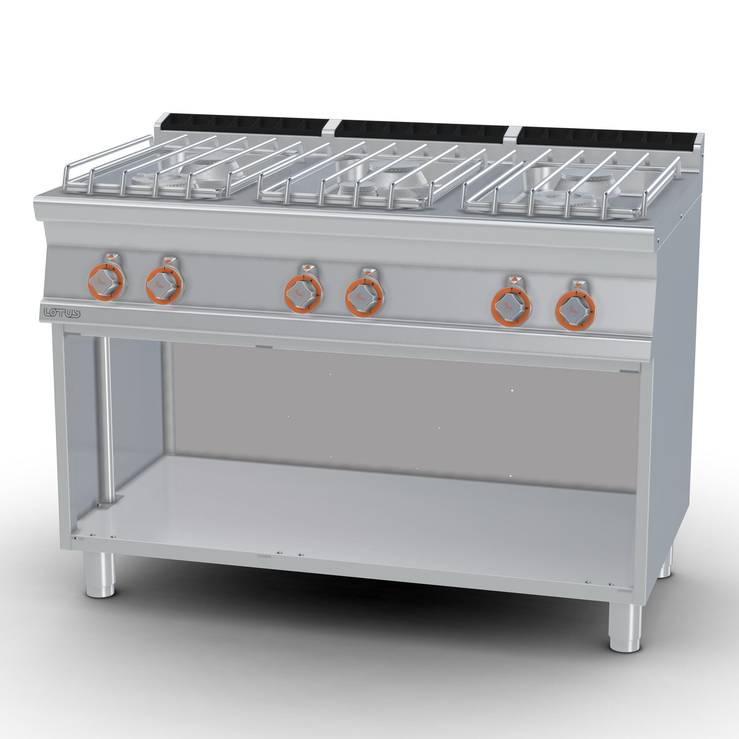 Lotus Gas-kookplaat 6 branders PC-712GP Serie 70, open onderbouw