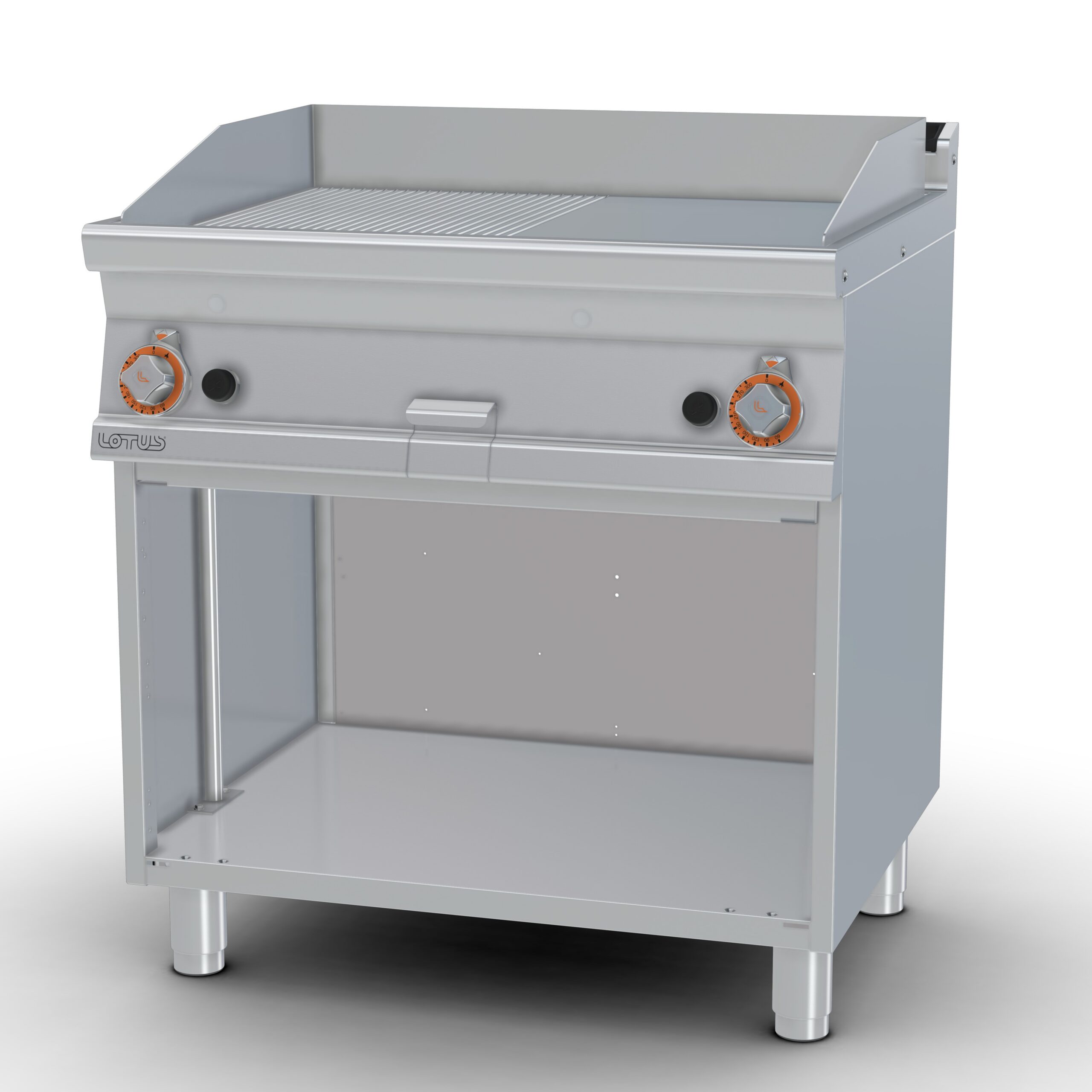 Lotus Gas-grillplaat geribbeld/glad FTLR-78GS 1/2 geribbeld, 1/2 glad, hardverchroomd