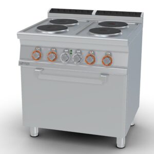 Lotus Elektrisch fornuis - 4 kookplaten Traditionele elektrische oven cm. 67x55x34h, temp: 50÷3