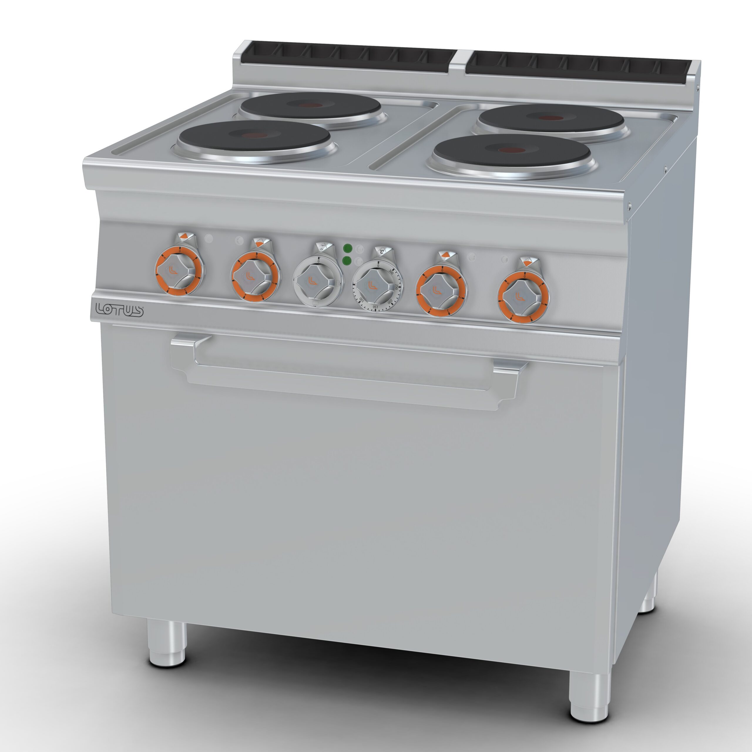 Lotus Elektrisch fornuis - 4 kookplaten Traditionele elektrische oven cm. 67x55x34h, temp: 50÷3